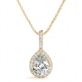 1/2 ctw Pendants Halo — Yellow Gold