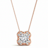 Pendants Halo — 1/2 ctw — Rose Gold