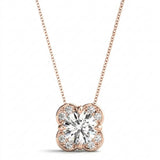 Pendants Halo — 1/2 ctw — Rose Gold