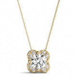 Pendants Halo — 1/2 ctw — Yellow Gold