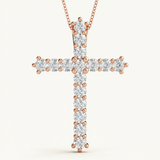 Pendants Religious Crosses — 1/4 ctw — Rose Gold