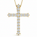 Pendants Religious Crosses — 1/4 ctw — Yellow Gold