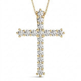 Pendants Religious Crosses — 1/4 ctw — Yellow Gold