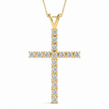 Pendants Religious Crosses — 1/2 ctw — Yellow Gold