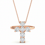 Pendants Religious Crosses — 1/4 ctw — Rose Gold
