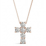Pendants Religious Crosses — 1/4 ctw — Rose Gold