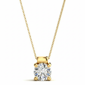 Pendants Solitaires — 3/4 ctw — Yellow Gold