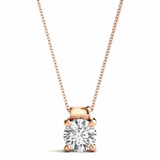 Pendants Solitaires — 3/4 ctw — Rose Gold