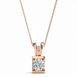 Pendants Solitaires — 1/4 ctw — Rose Gold