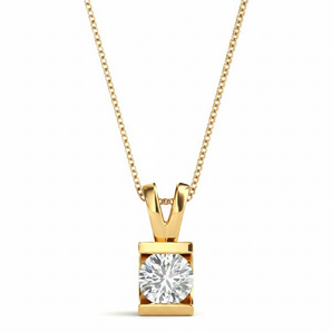 Pendants Solitaires — 1/4 ctw — Yellow Gold