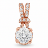 1 1/8 ctw Pendants Solitaires — Rose Gold