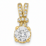 1 1/8 ctw Pendants Solitaires — Yellow Gold