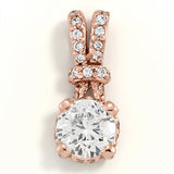 1 1/8 ctw Pendants Solitaires — Rose Gold