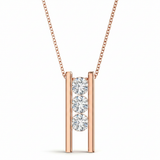 1/4 ctw Pendants Three-Stone — Rose Gold