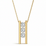 1/4 ctw Pendants Three-Stone — Yellow Gold