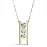1/4 ctw Pendants Three-Stone — Yellow Gold