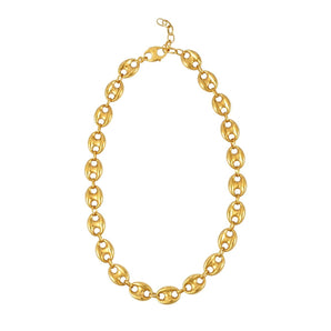 14K Gold 12mm Puffed Mariner Link Chain