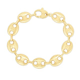 14K Gold 12mm Puffed Mariner Link Chain