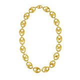 14K Gold 16mm Puffed Mariner Link Chain
