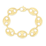 14K Gold 16mm Puffed Mariner Link Chain