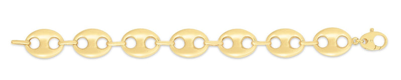 14K Gold 16mm Puffed Mariner Link Chain