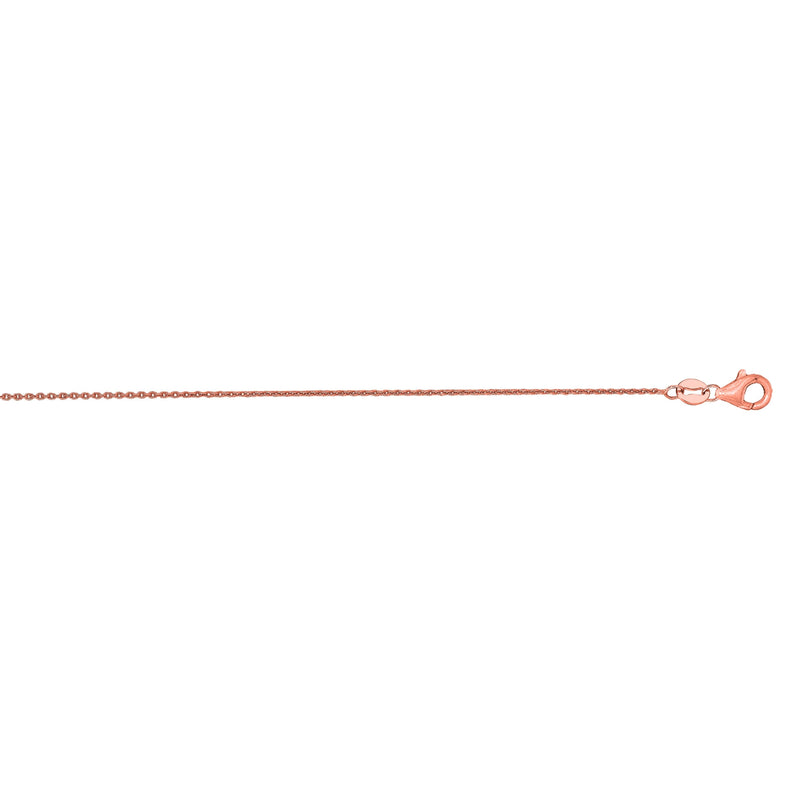 14K Gold 0.97mm Oval Cable Chain