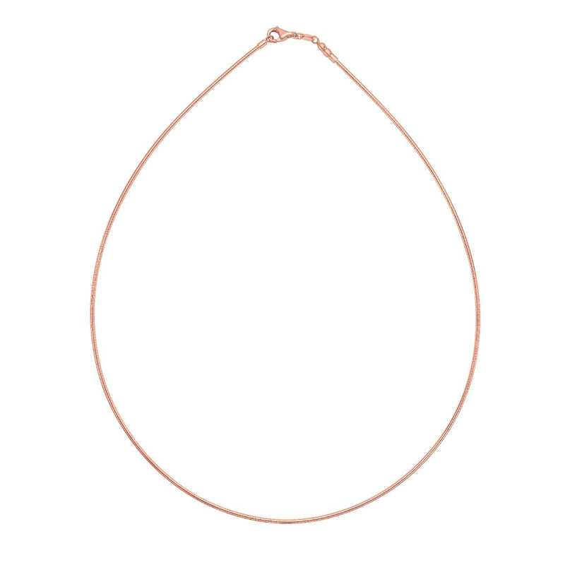 14K Gold 1.5mm Round Omega with Screw off Lock