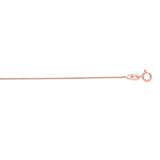 14K Gold .6mm Diamond Cut Round Wheat Chain 