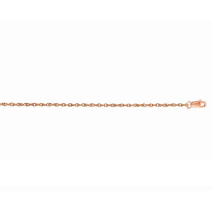 14K Gold 1.0mm Machine Rope Chain (Carded) 