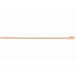 14K Gold 1.0mm Machine Rope Chain (Carded) 