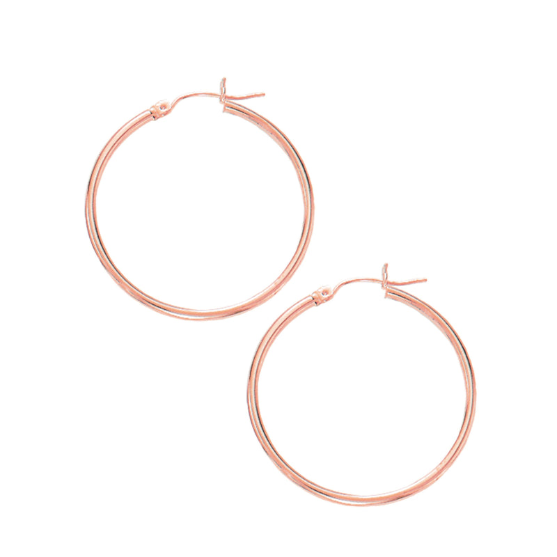 14K Gold 2x30mm Hoops