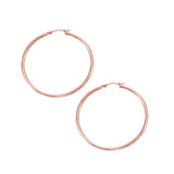 14K Gold 2x40mm Hoops