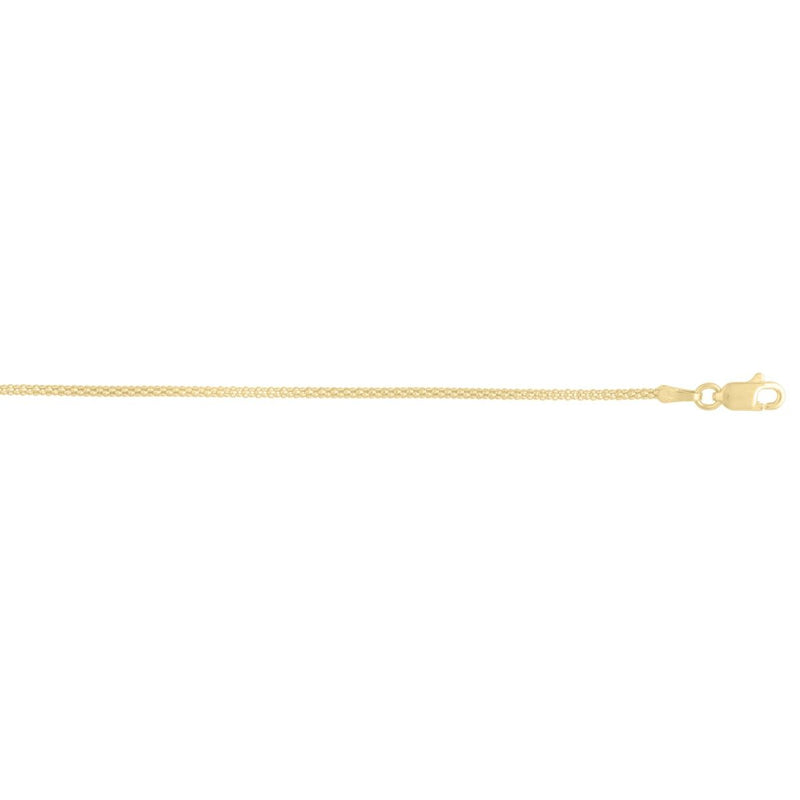 14K Gold 1.3mm Popcorn Chain