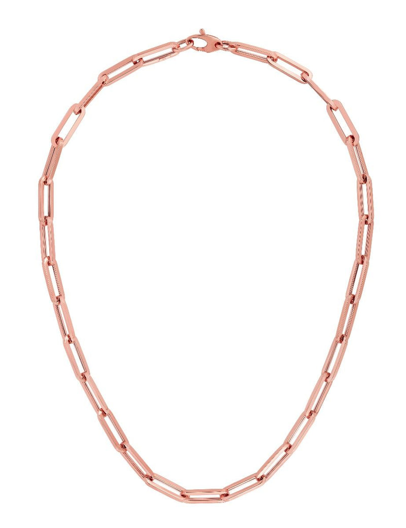 14K Gold 6.1mm Paperclip Chain 