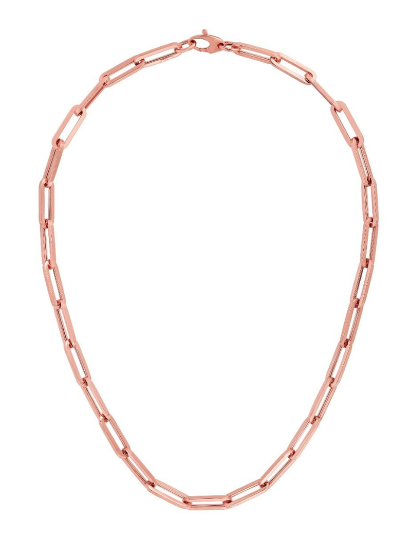 14K Gold 6.1mm Paperclip Chain 