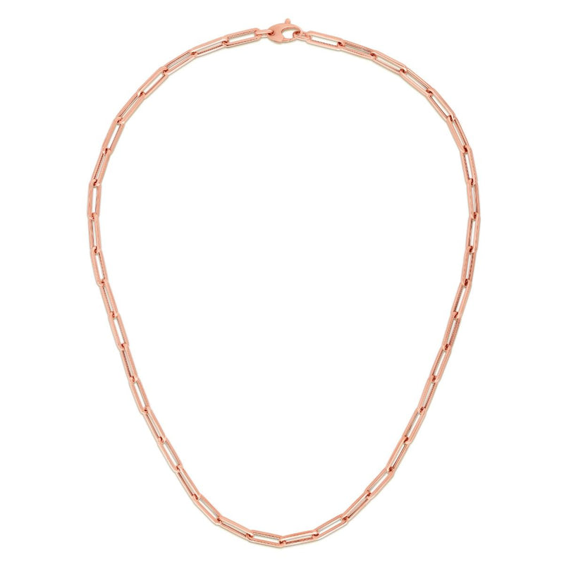 14K Gold 4.2mm Paperclip Chain 