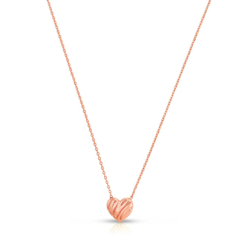 14K Gold Scribbles Heart Necklace