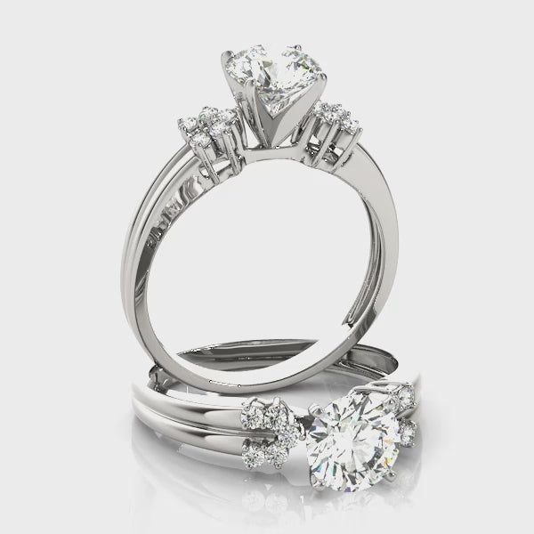 Cluster-Side Engagement Ring (50292-E) — ring spin