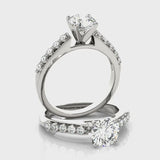 Single-Row Prong-Set Engagement Ring — ring spin