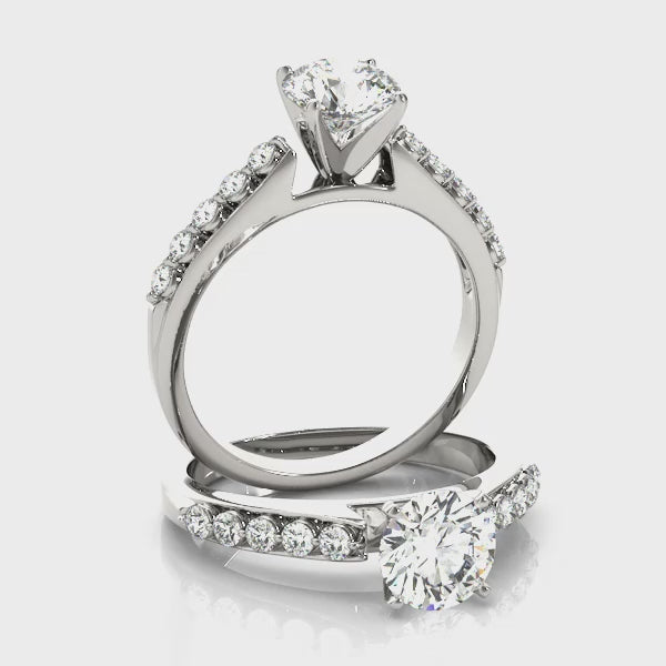 Single-Row Prong-Set Engagement Ring — ring spin