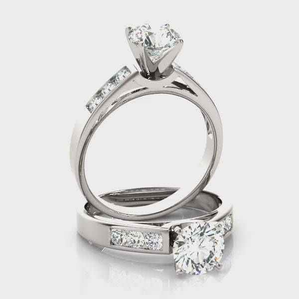 Channel Set Engagement Ring (50180-E) — ring spin