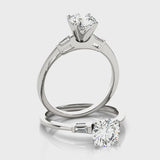 Baguette Three Stone Engagement Ring (50074-E) — ring spin