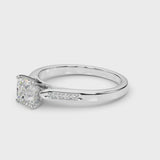 Single-Row Channel-Set Engagement Ring — ring spin
