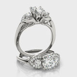 Round Three Stone Engagement Ring (50789-E) — ring spin