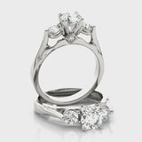 Round Three Stone Engagement Ring (50573-E) — ring spin