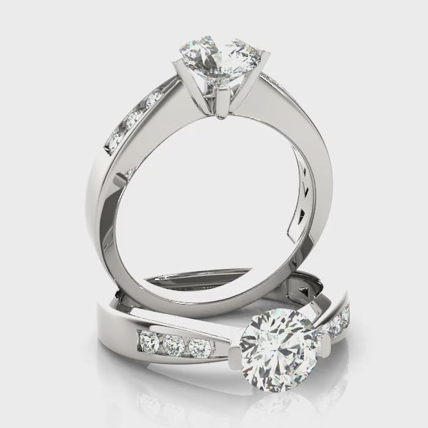Channel Set Engagement Ring (50373-E) — ring spin