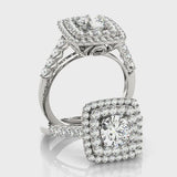 Halo Engagement Ring (Round Center) — 84586 ct — ring spin