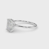 Solitaire Emerald Cut Engagement Ring (85310) — ring spin