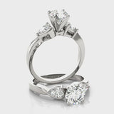 Pear Three Stone Engagement Ring (50333-E) — ring spin