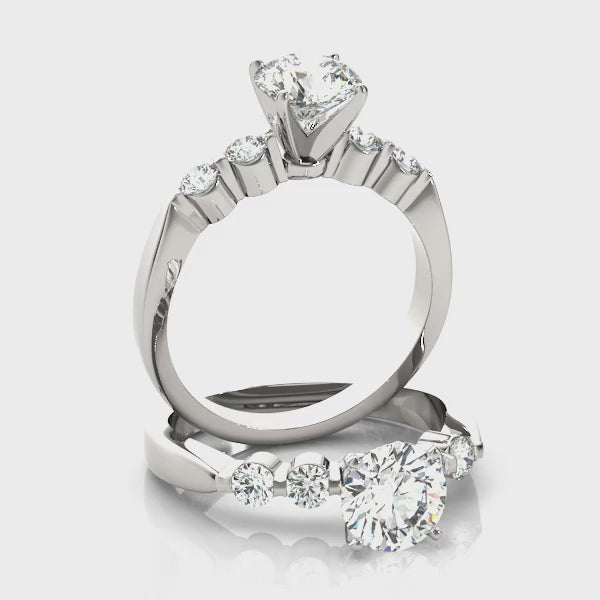 Solitaire Engagement Ring (50300-E) — ring spin